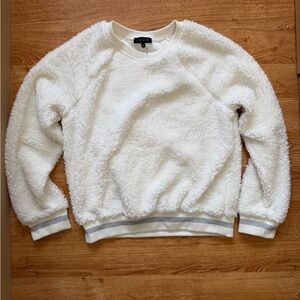 1. State White Textured Crew Neck Sweater Size M